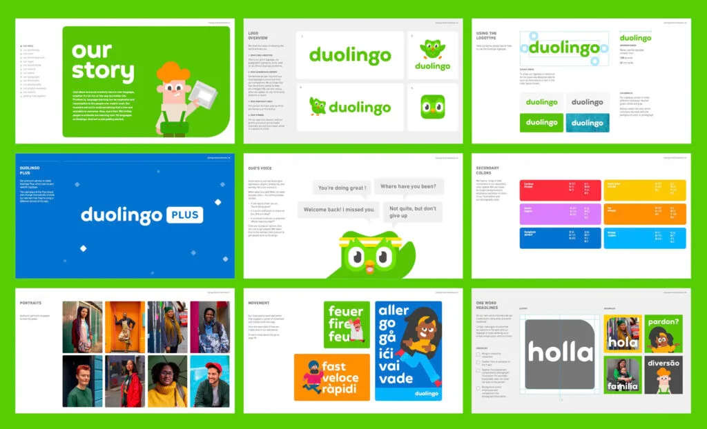Duolingo’s brand guidelines
